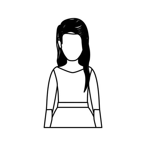 Avatar isolé femme design — Image vectorielle