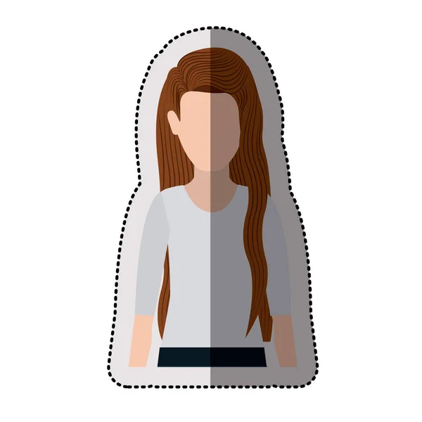 Projekt kobieta na białym tle avatar — Wektor stockowy