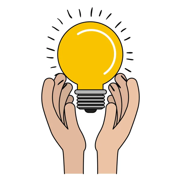 分離の電球と大きなアイデア コンセプト — ストックベクタ