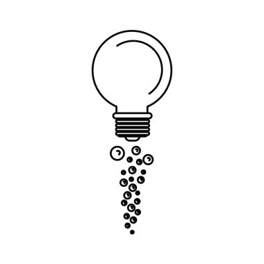 İzole ampul ve büyük fikir kavramı