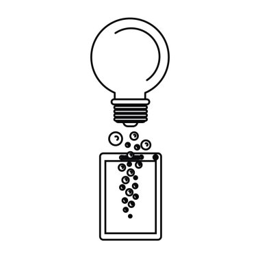 İzole ampul ve büyük fikir kavramı