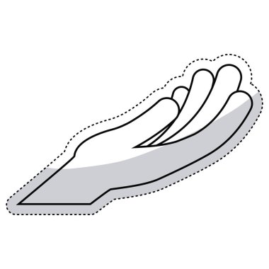 İzole insan el tasarım