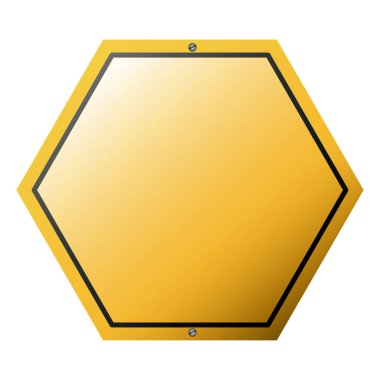 İzole sarı yol işareti tasarımı