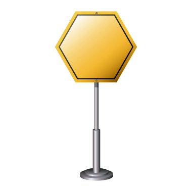 İzole sarı yol işareti tasarımı