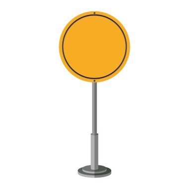 İzole sarı yol işareti tasarımı