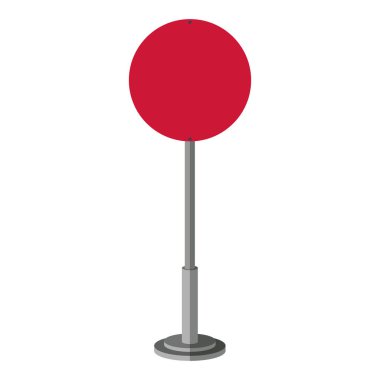 İzole kırmızı yol işareti tasarımı