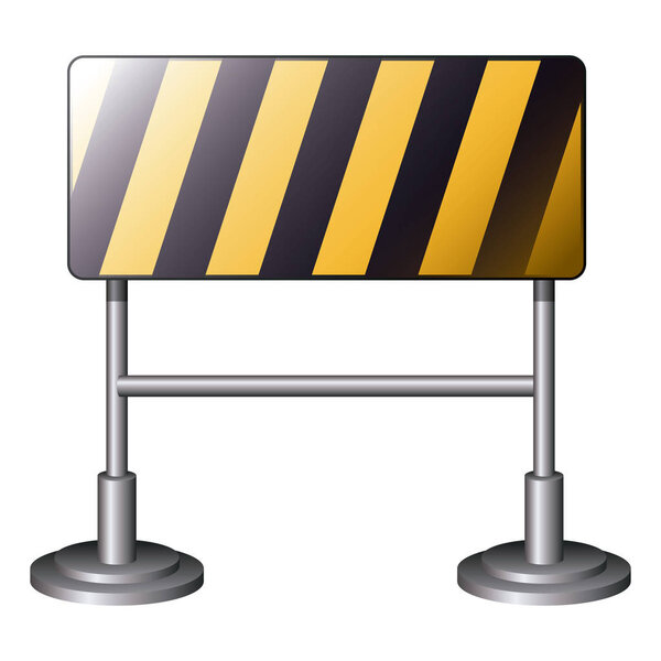 Isolated barrier road sign design