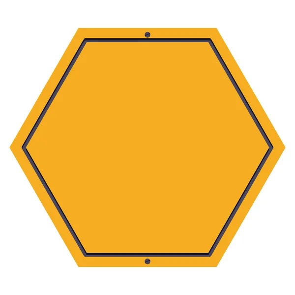 Elszigetelt sárga út jel design — Stock Vector