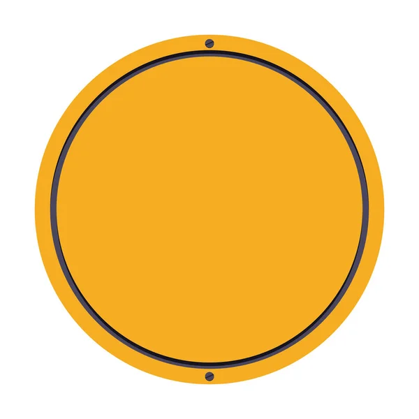 孤立した黄色の道路標識設計 — ストックベクタ