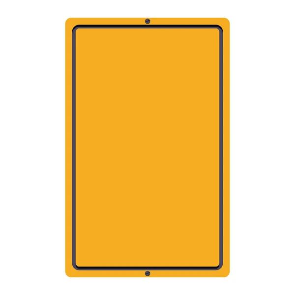 Ізольований жовтий дорожній знак дизайн — стоковий вектор