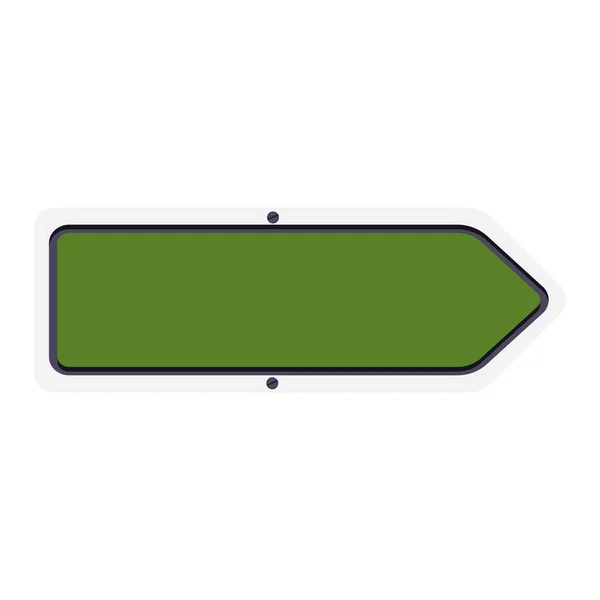 Isolé vert panneau de signalisation design — Image vectorielle