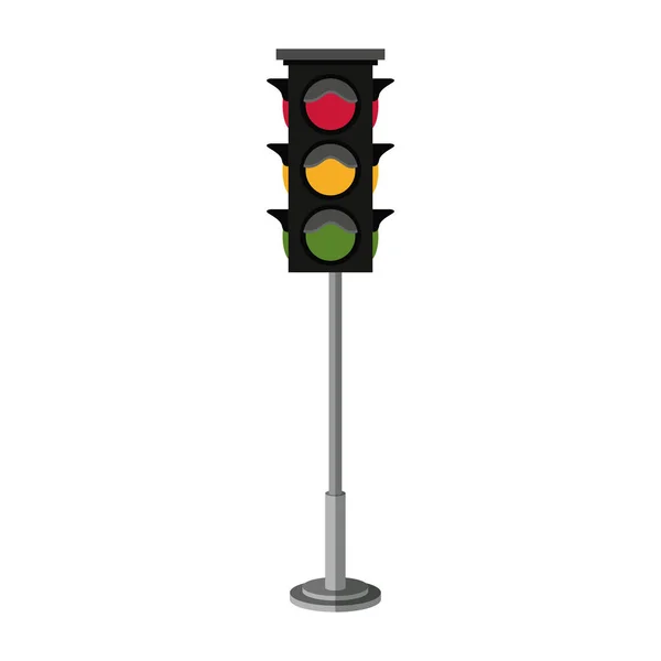 Diseño de semáforo aislado — Vector de stock