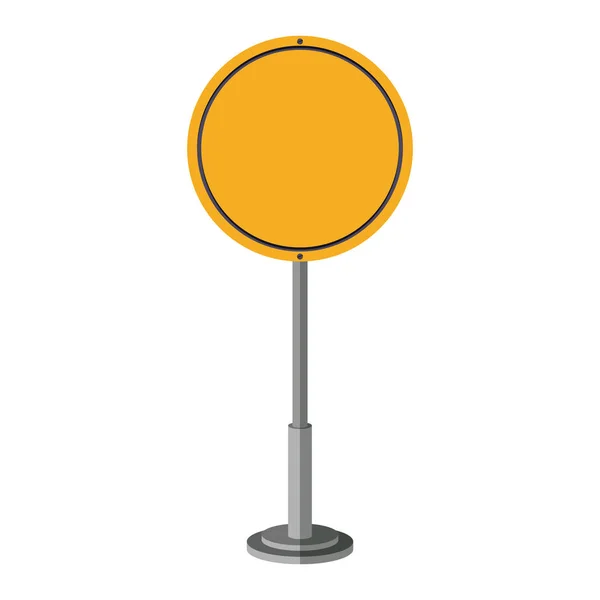 Geïsoleerde geel weg teken ontwerp — Stockvector