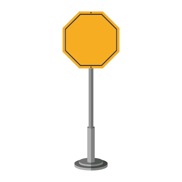 Isolé jaune panneau de signalisation design — Image vectorielle