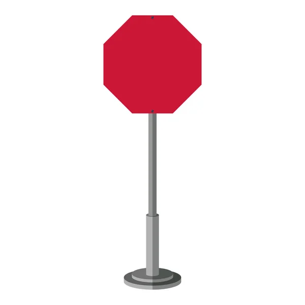 Diseño de señalización de carretera roja aislada — Vector de stock