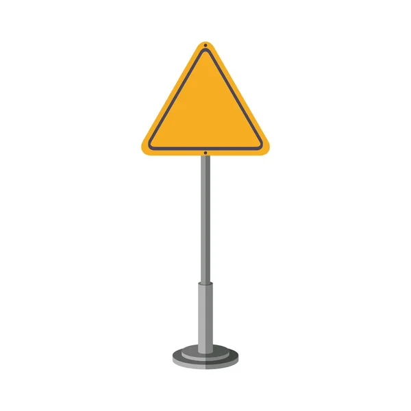孤立的黄色道路标志设计 — 图库矢量图片