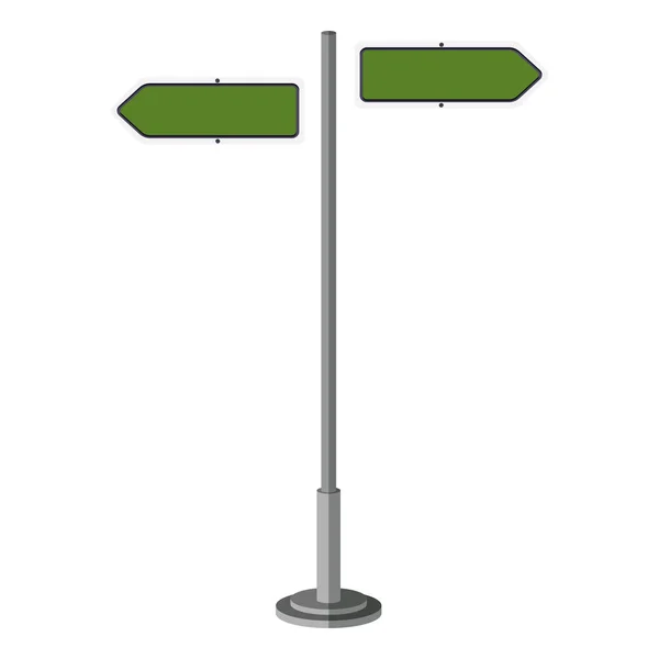 Isolé vert panneau de signalisation design — Image vectorielle