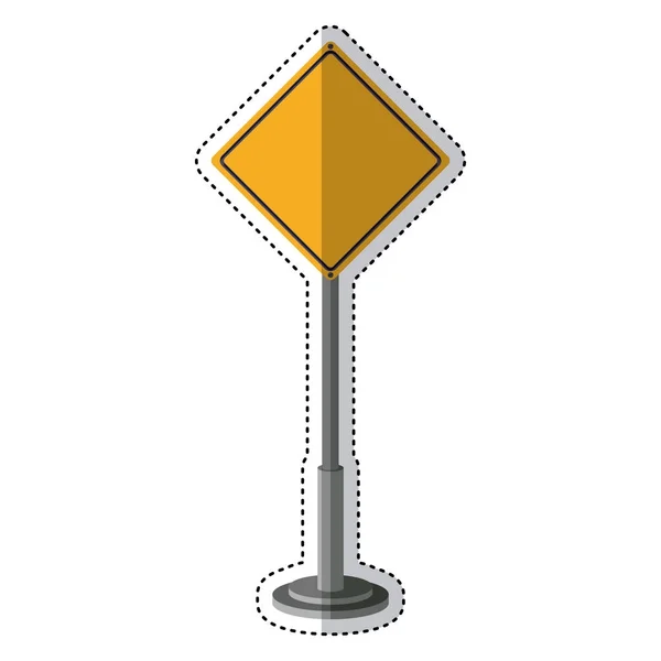 Isolé jaune panneau de signalisation design — Image vectorielle