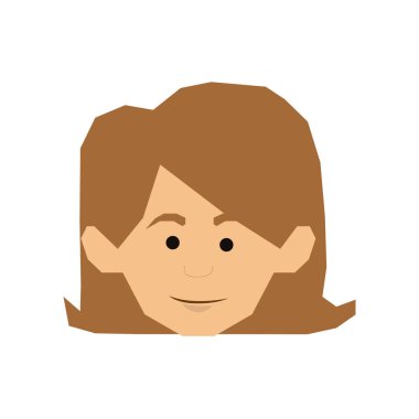 kadın karikatür simge görüntüsü