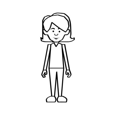 kadın karikatür simge görüntüsü