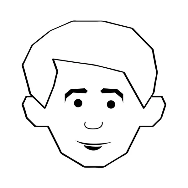 Hombre de dibujos animados icono de imagen — Vector de stock