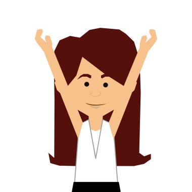 kadın karikatür simge görüntüsü