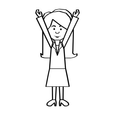 kadın karikatür simge görüntüsü