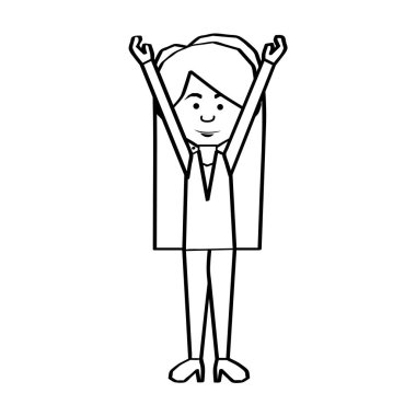 kadın karikatür simge görüntüsü