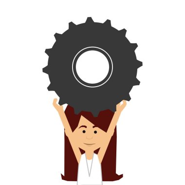 kadın karikatür simge görüntüsü