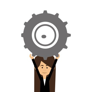 kadın karikatür simge görüntüsü