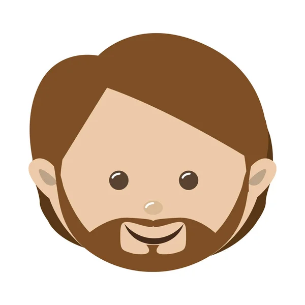 Face of man icon image — Stock Vector