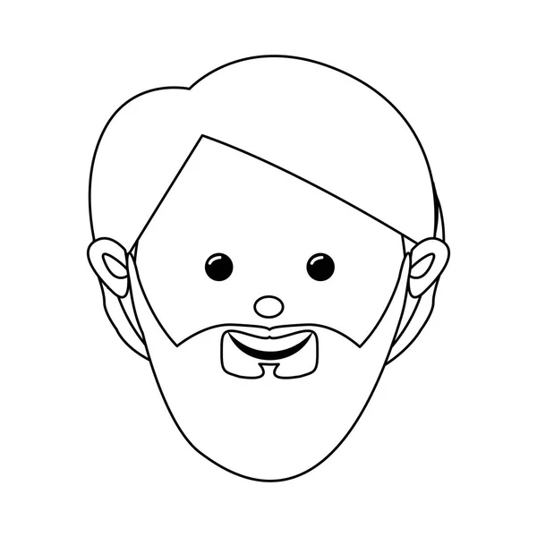 Ansiktet på mannen ikonbild — Stock vektor