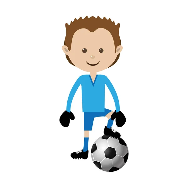 Voetbal voetbal pictogramafbeelding — Stockvector