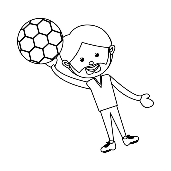 Imagen del jugador de fútbol icono — Vector de stock