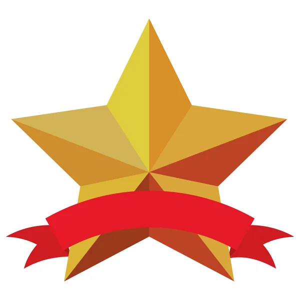 Csillagos jelkép, zászló ikon kép — Stock Vector