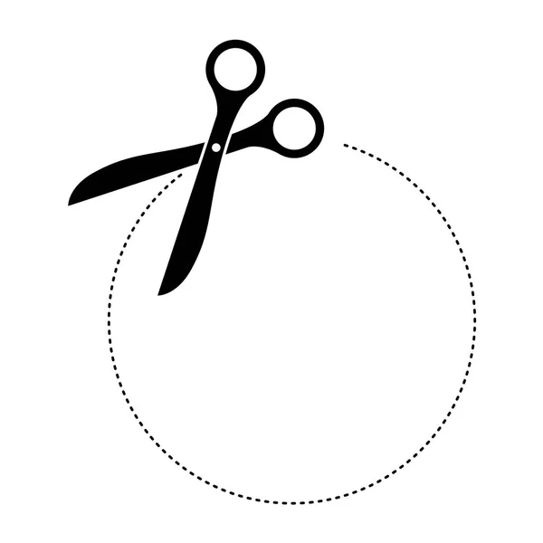 Ciseaux coupe icône image — Image vectorielle