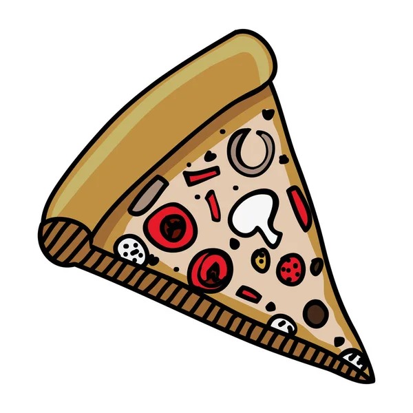 Pizza dilimi simge görüntüsü — Stok Vektör