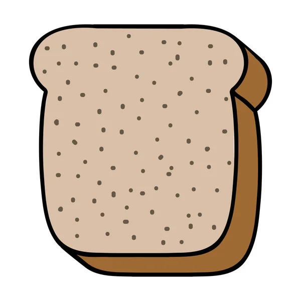 Imagen de icono de rebanada de pan — Vector de stock