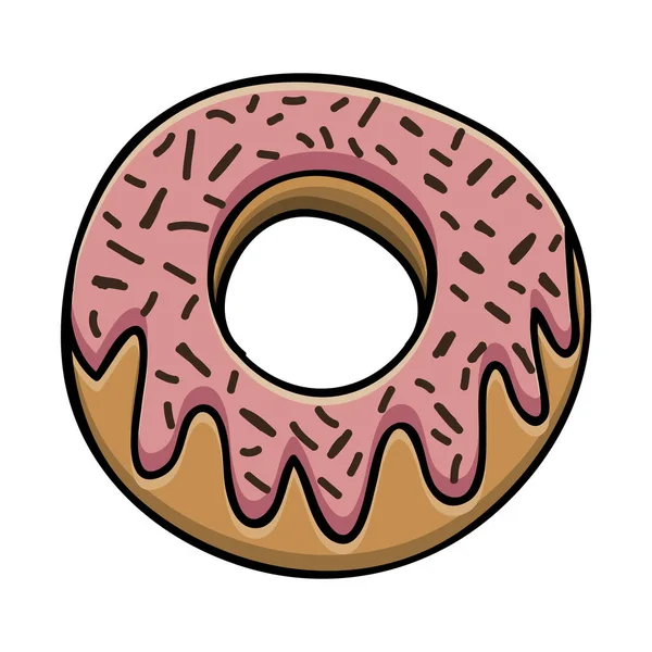 Glaserade donut ikonbild — Stock vektor