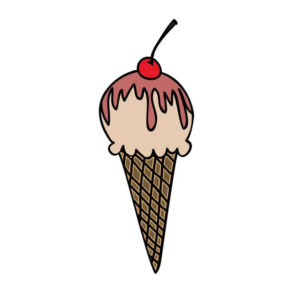 Obrázek ikony kužel zmrzliny — Stockový vektor