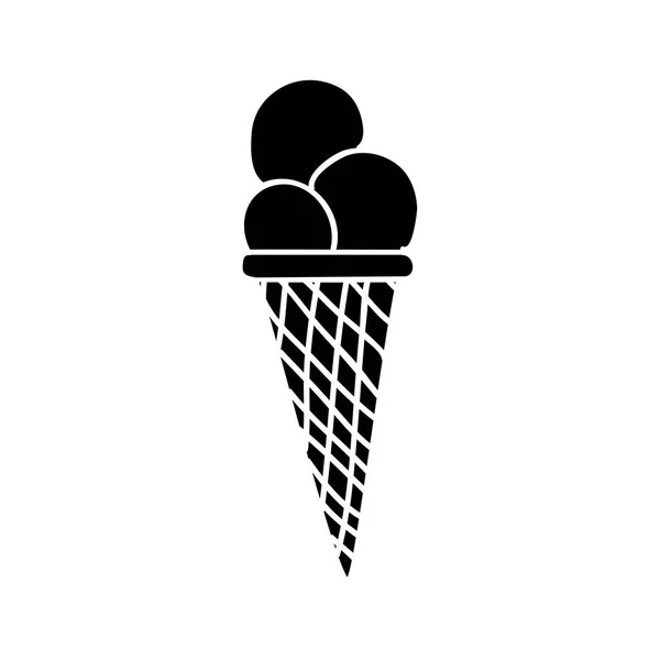 Ícone cone de sorvete imagem — Vetor de Stock