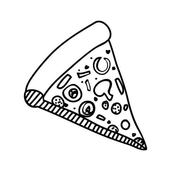 Citra ikon potongan pizza - Stok Vektor