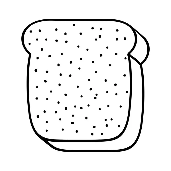 Tranche de pain icône image — Image vectorielle