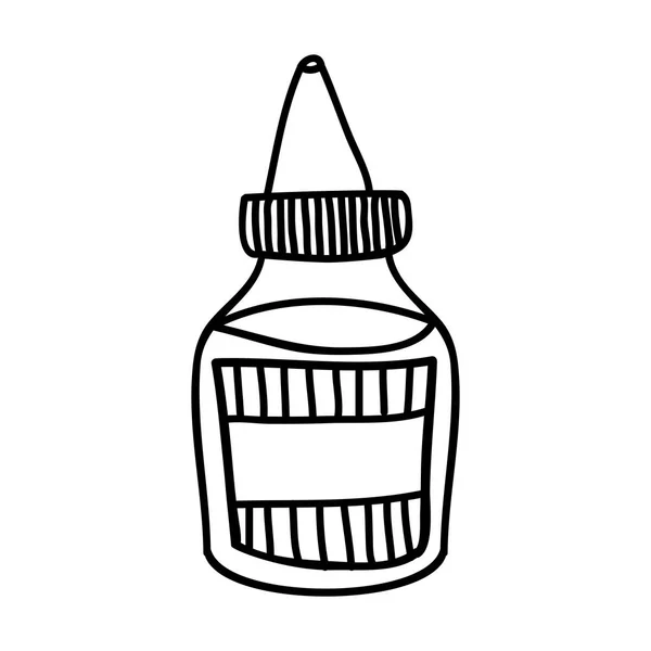 Gambar ikon botol saus - Stok Vektor
