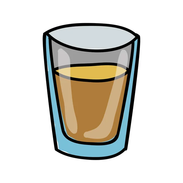 Immagine icona tazza di vetro — Vettoriale Stock