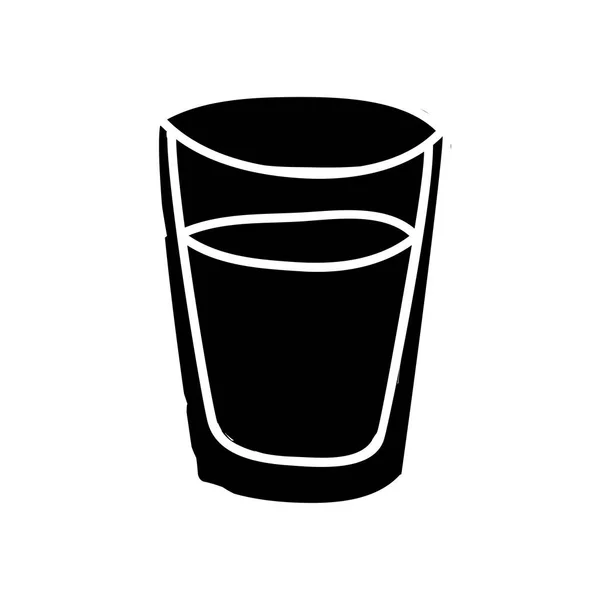 Immagine icona tazza di vetro — Vettoriale Stock