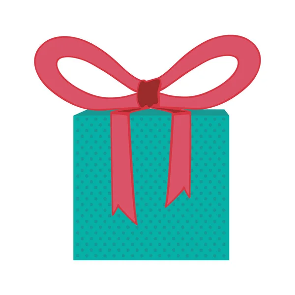 Caja de regalo con imagen de icono de arco — Vector de stock