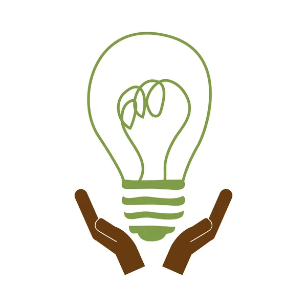 Eco friendly lightbulb icon image — Stock Vector