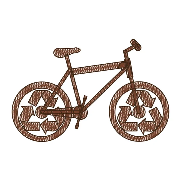 Велосипед или велосипед с изображением значка стрелок — стоковый вектор