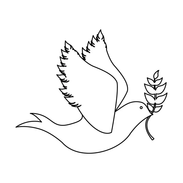 Obrázek ikony holubice míru — Stockový vektor